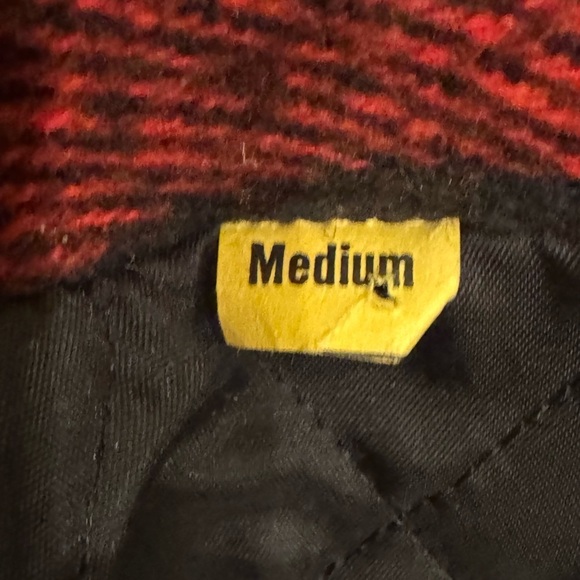 Vintage Union Label Red Buffalo Plaid Short Waist Coat Feminine Quilted Medium - Picture 7 of 9